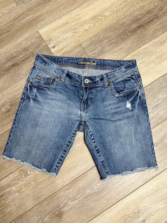 American eagle Pants - NWOT American Eagle Light Blue Denim Shorts with Embroidered Logo
